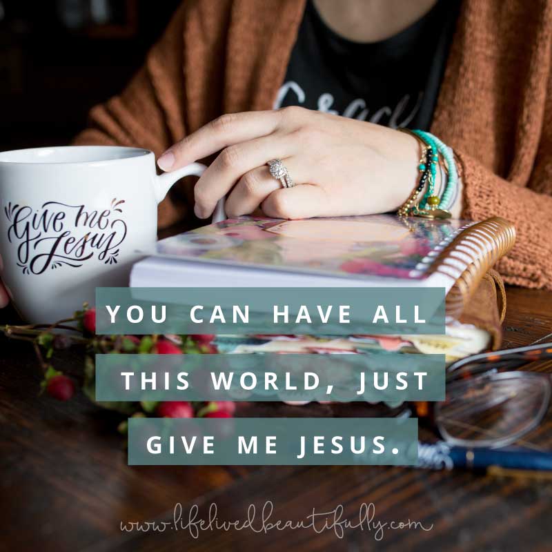   Find the Give Me Jesus mug and quiet time journal here!  