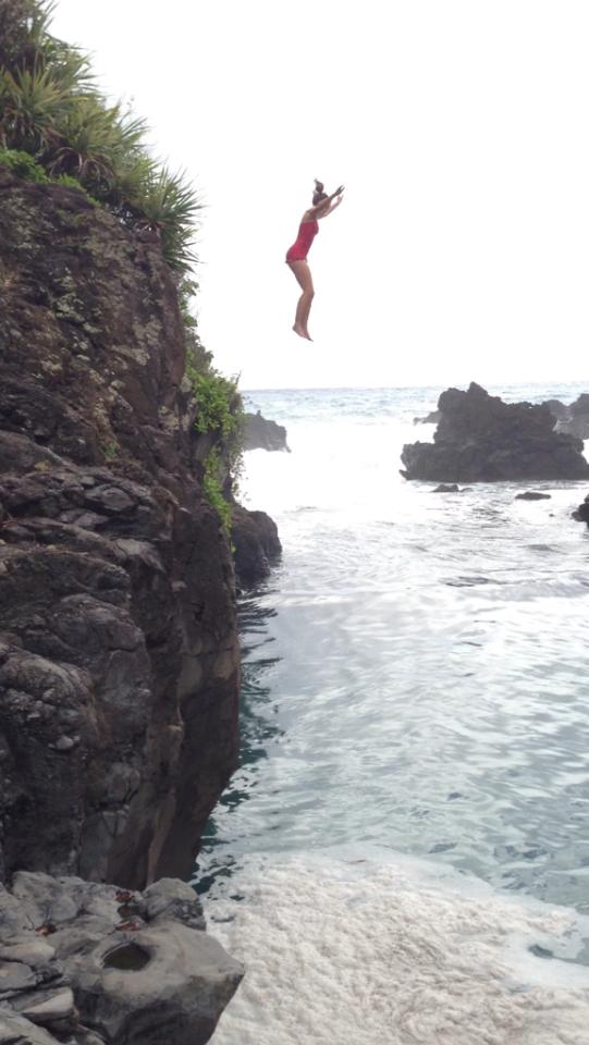  Actual photo of me jumping off the cliff in 2012! 