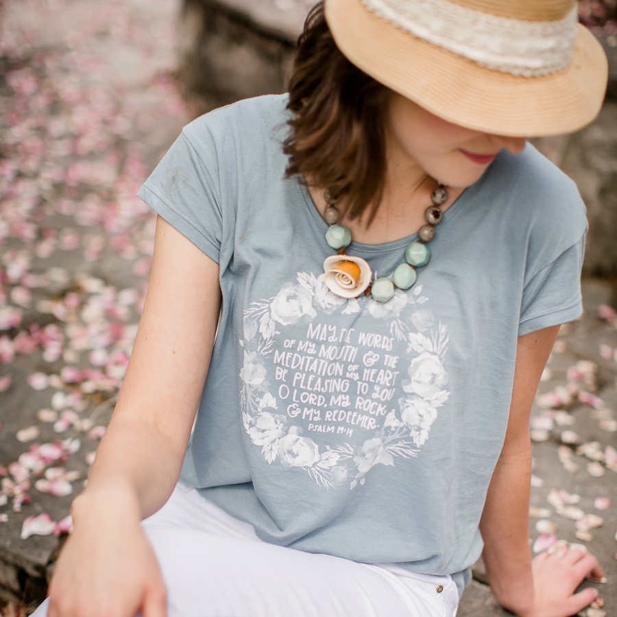  Necklace:  Fashion and Compassion  | Shirt:  Life Lived Beautifully Shop  | Photo:  Amanda May Photos  