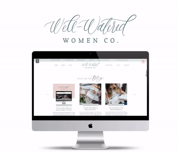 Website launch! Well-Watered Women Website Design by Speak Social Agency