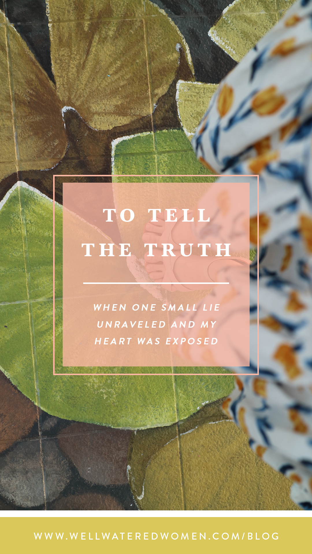 Lying and telling the truth: How one simple lie exposed where my heart was really at. Blog about lies and deception.