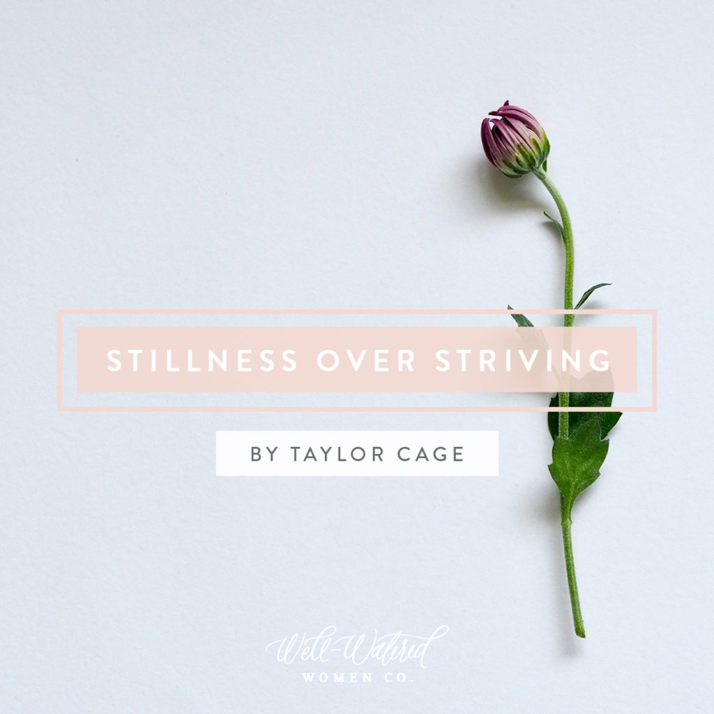 Learn to let go of the need to do more and embrace the call to sit still with God