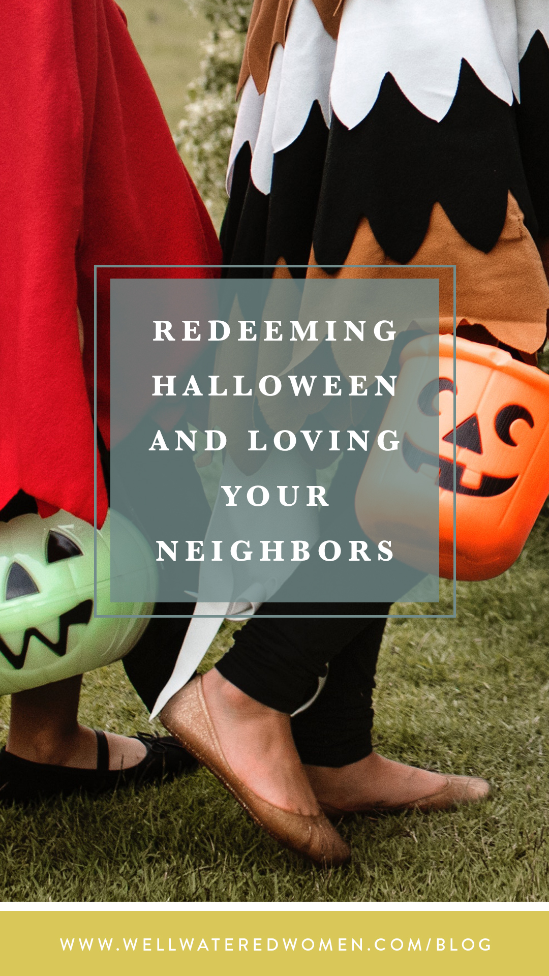 Redeeming Halloween & Loving Your Neighbors: When we choose to instead close our doors and turn off the lights, we miss the one night of the year where our neighbors are coming to us! How often do we invite people to church or to our home for a gathering only to be rejected? What a wonderful opportunity to say “yes!” on Halloween night when they come straight to our doors. This time of year is the beginning of cooler weather, festive gatherings, and togetherness. It offers us the opportunity to reach out to our neighbors and friends in creative ways.