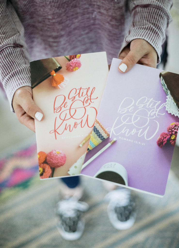 he updated "Be Still And Know" series is designed to encourage women to memorize Scripture. The goal is not just to read the Bible, but to meditate on it, implement it, and memorize it so we will live by the words of truth. These booklets help you study Romans 12:9-21 and Ephesians 4:17-32 (ESV). Each day breaks down one verse and challenges you to memorize it. My encouragement to you would be to take it slow. Instead of going through quickly, take a few days to truly meditate and pray through each verse. By the end of the study, you will have memorized this passage of Scripture!