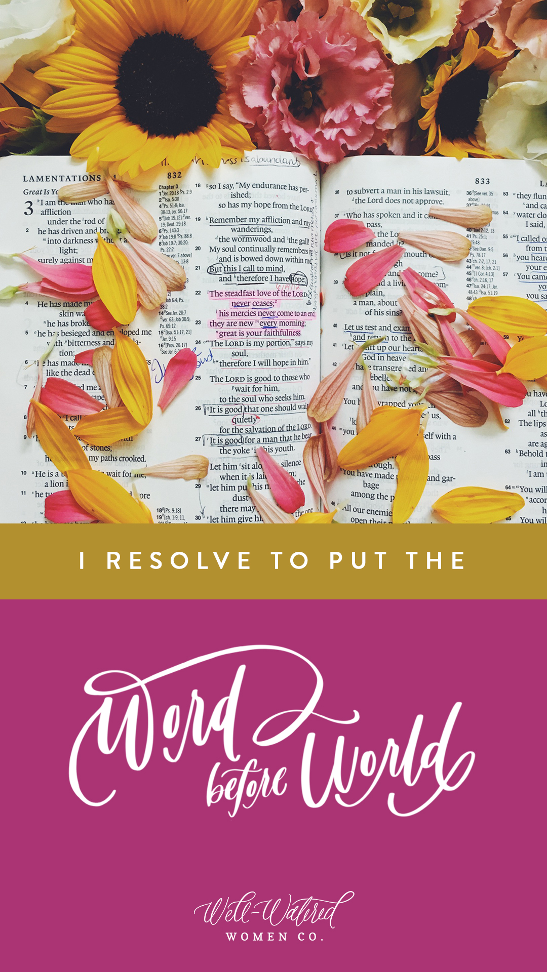 7 Day Kickstart Your Quiet Time Challenge by Well-Watered Women - a free challenge to help you put the Word before the world!