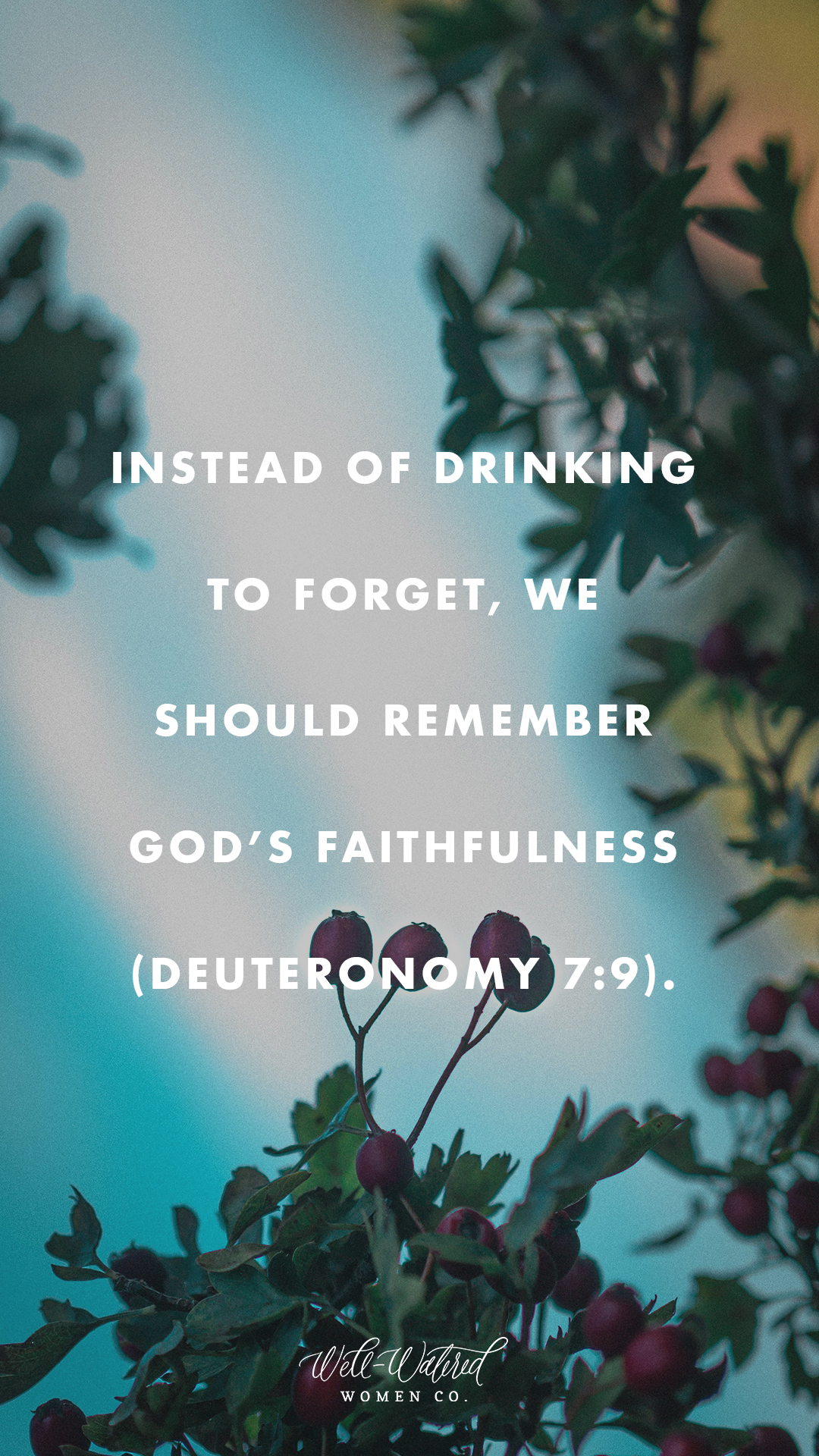Instead of drinking to forget, we should remember God’s faithfulness (Deuteronomy 7-9)