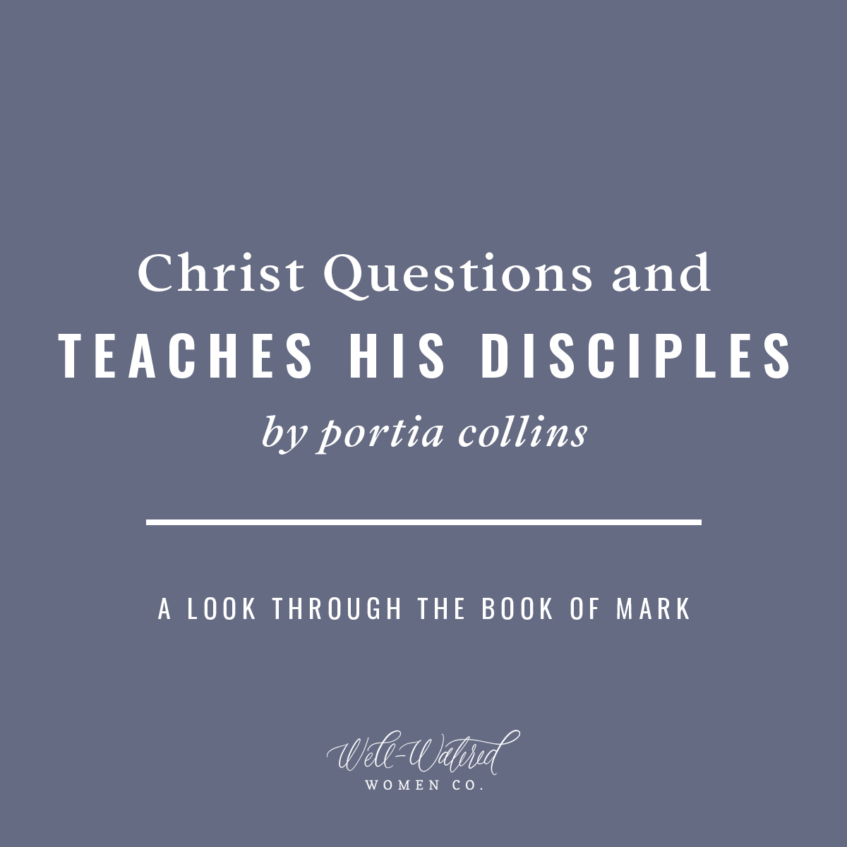 WWW Blog _ Christ Questions and Teaches His Disciples