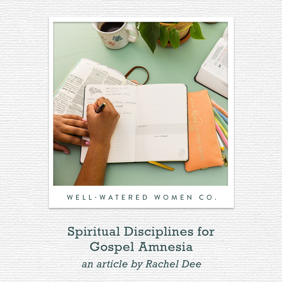 Spiritual Disciplines for Gospel Amnesia - an Article from Well-Watered Women