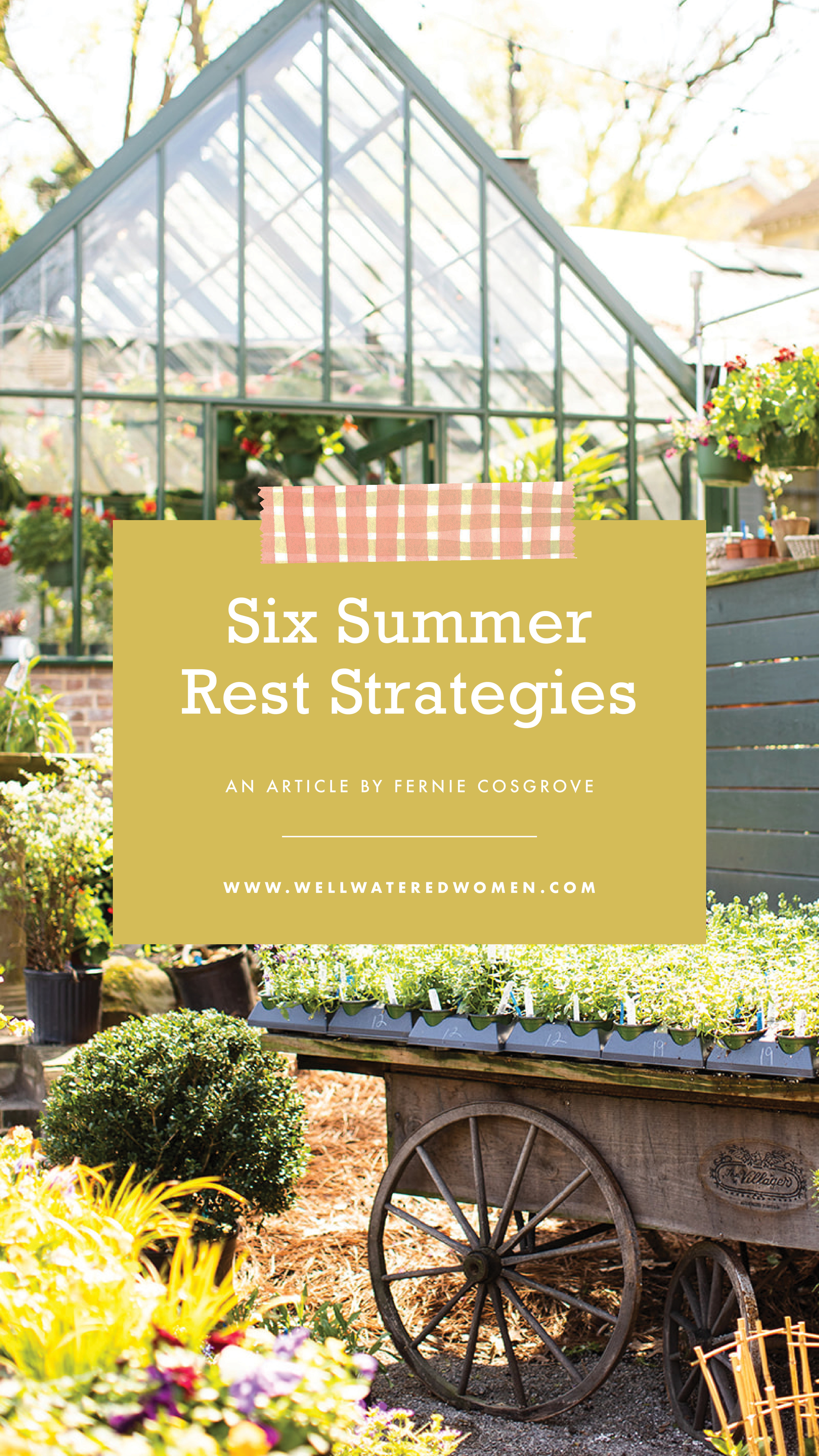 Six Summer Rest Strategies-An Article by Fernie Cosgrove