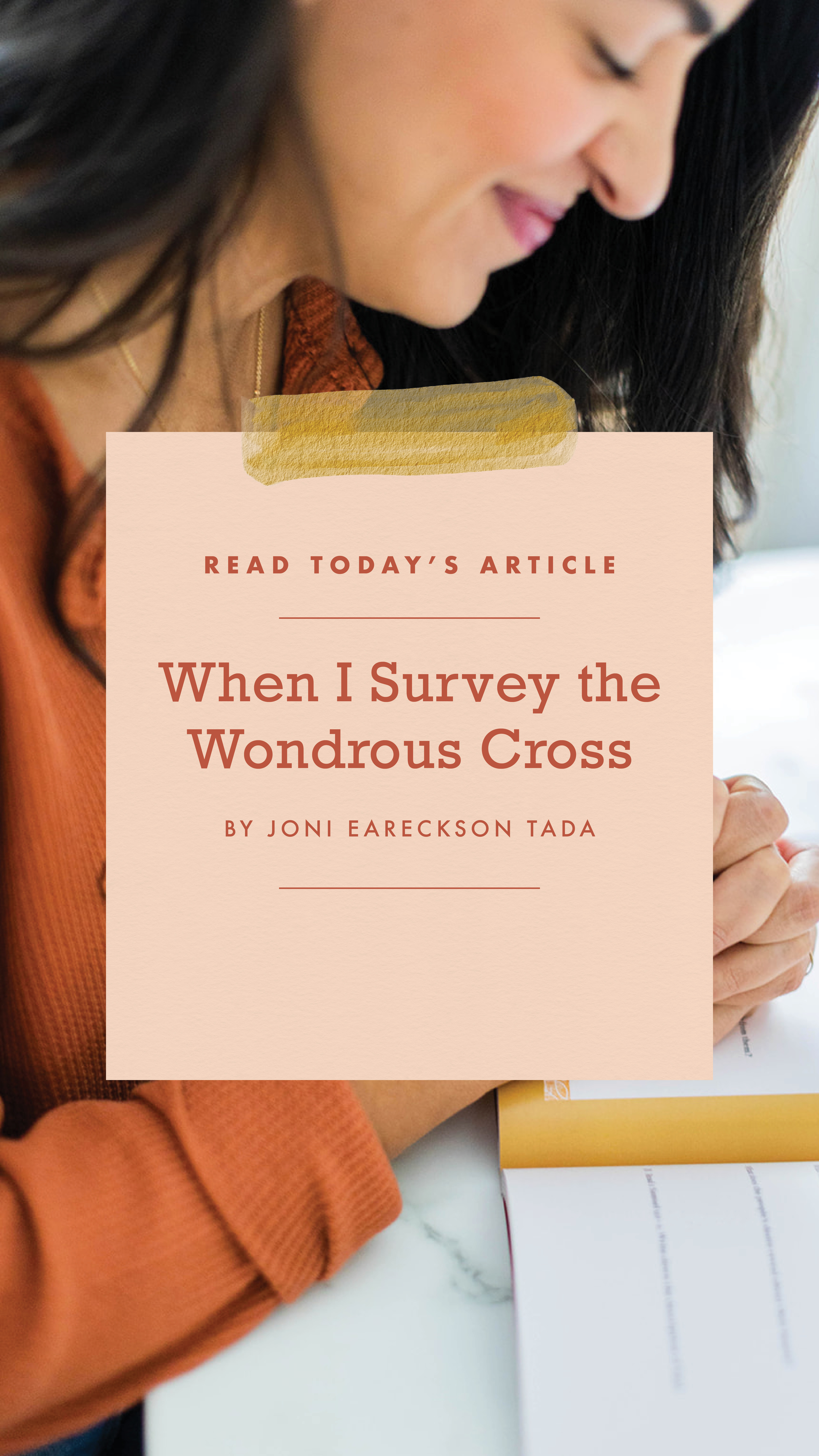 When I Survey the Wondrous Cross - an artcicle from Well-Watered Women - story