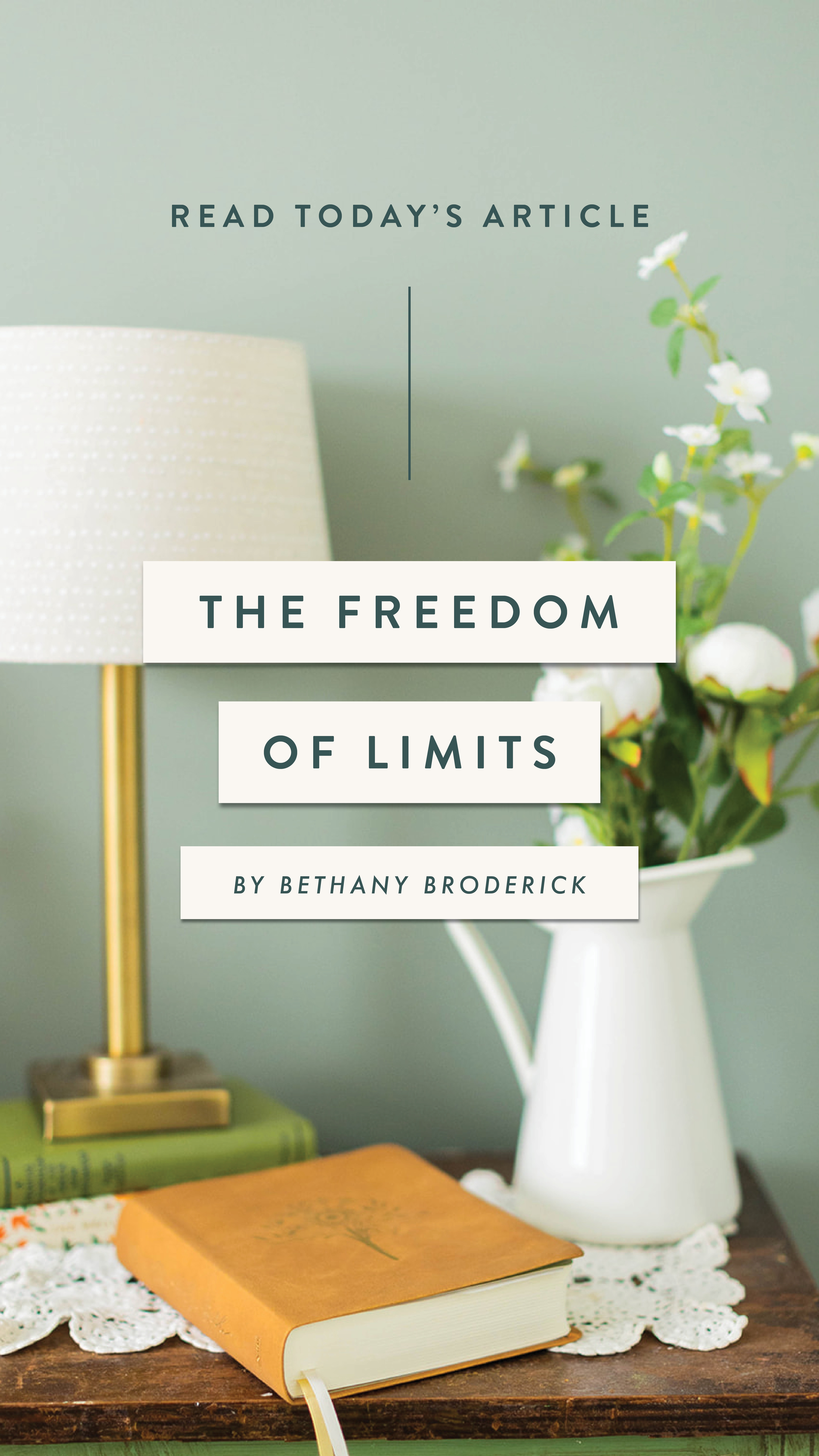 The Freedom of Limits - an article by Well-Watered Women slide