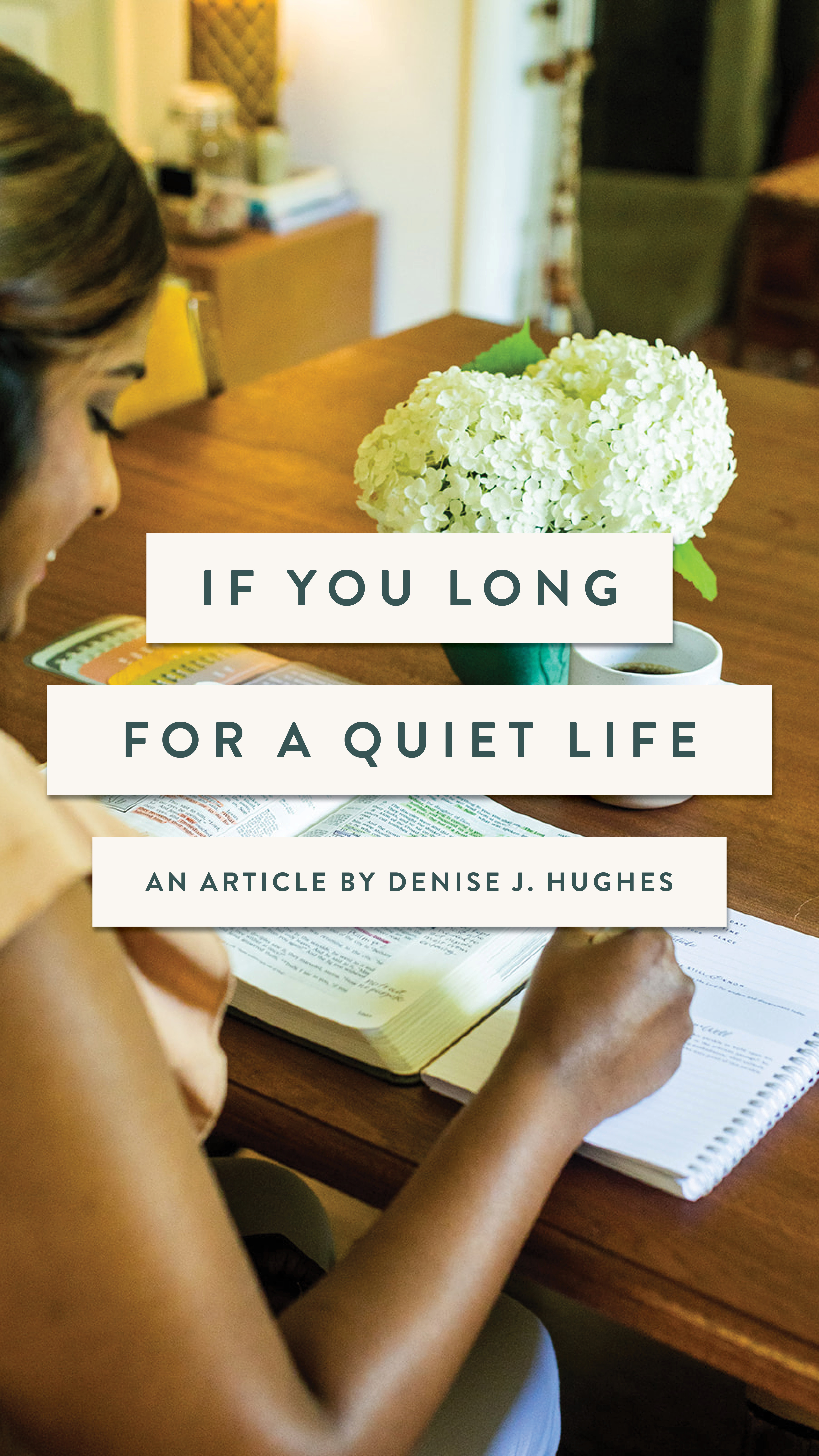 If You Long for a Quiet Life - an article from Well-Watered Women - story
