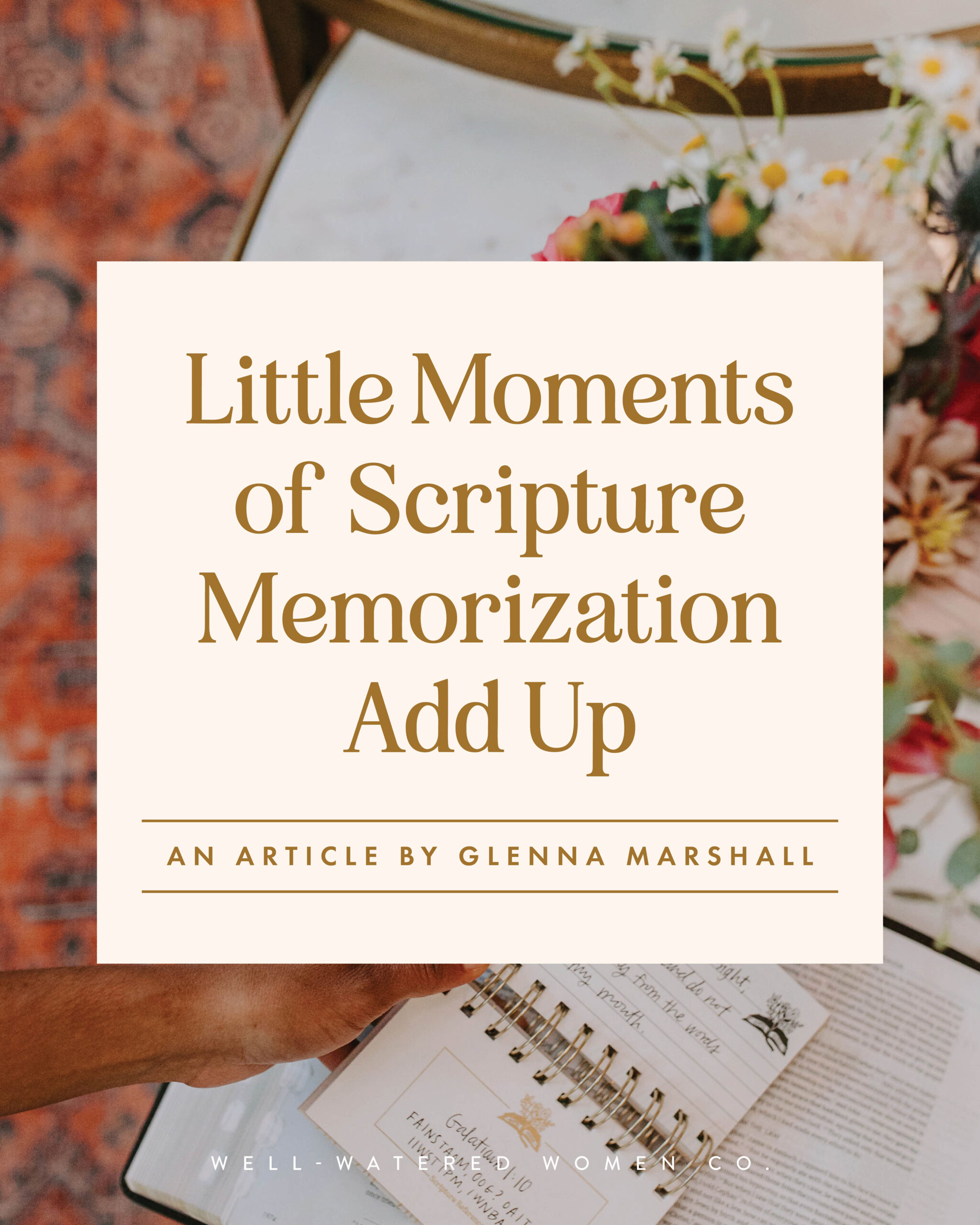 Little Moments of Scripture Memorization Add Up - an article from Well-Watered Women